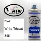 Preview: Fiat, White Tricoat, 34K: 400ml Sprühdose, von ATW Autoteile West.